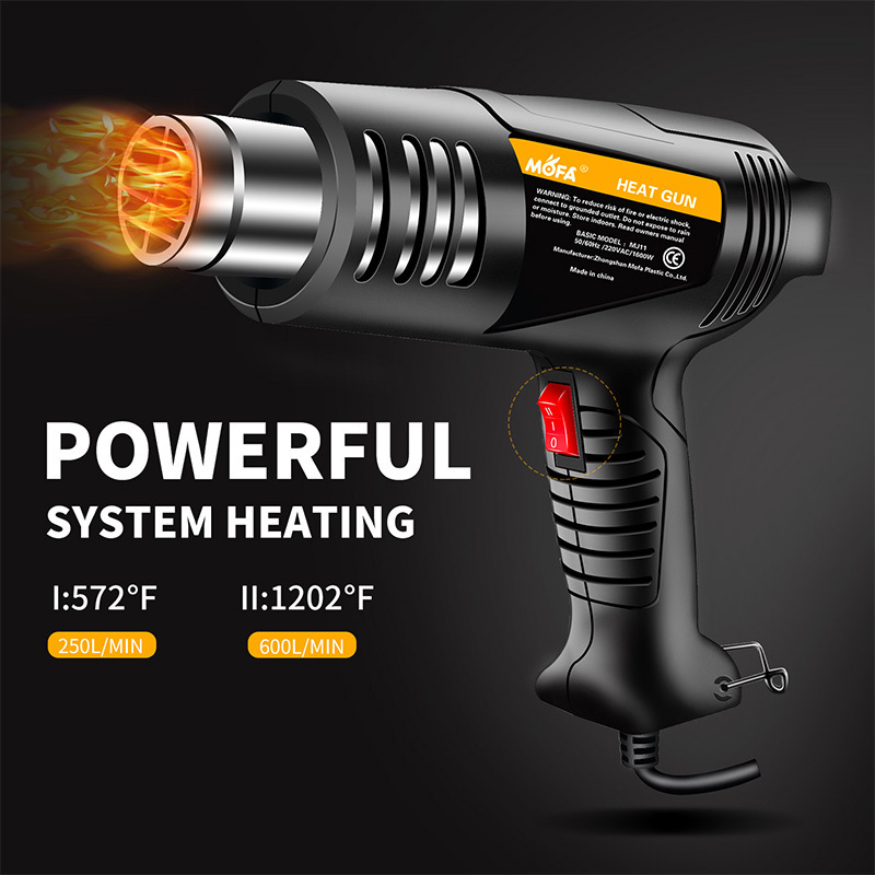 2000W temperature control Hot Air Gun mobile mini electric portable industrial heat gun for car wrap