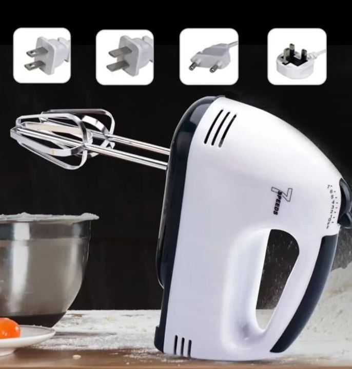 Electric 150W stainless steel high quality handhold 7 speed electric eggbeater cake hand mixer manual hand mixer