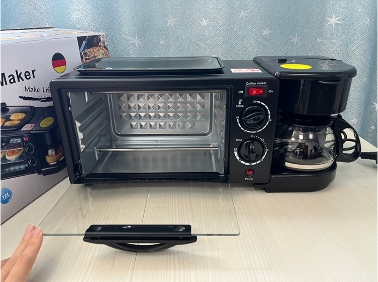 Coffee Machine Breakfast Sandwich Maker with Toaster Oven microwave Oven Multifunction 9L 3 in 1 Breakfast Maker