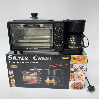 Coffee Machine Breakfast Sandwich Maker with Toaster Oven microwave Oven Multifunction 9L 3 in 1 Breakfast Maker