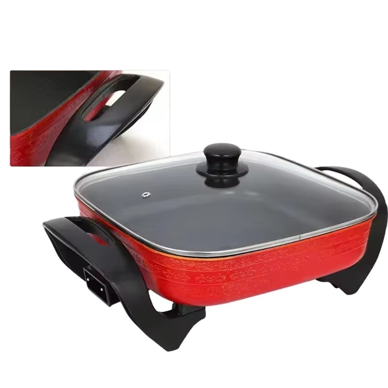 appliances digester nonstick pot ware electric caldron for dormitory portable Korean style square 5L electric cooker healthy