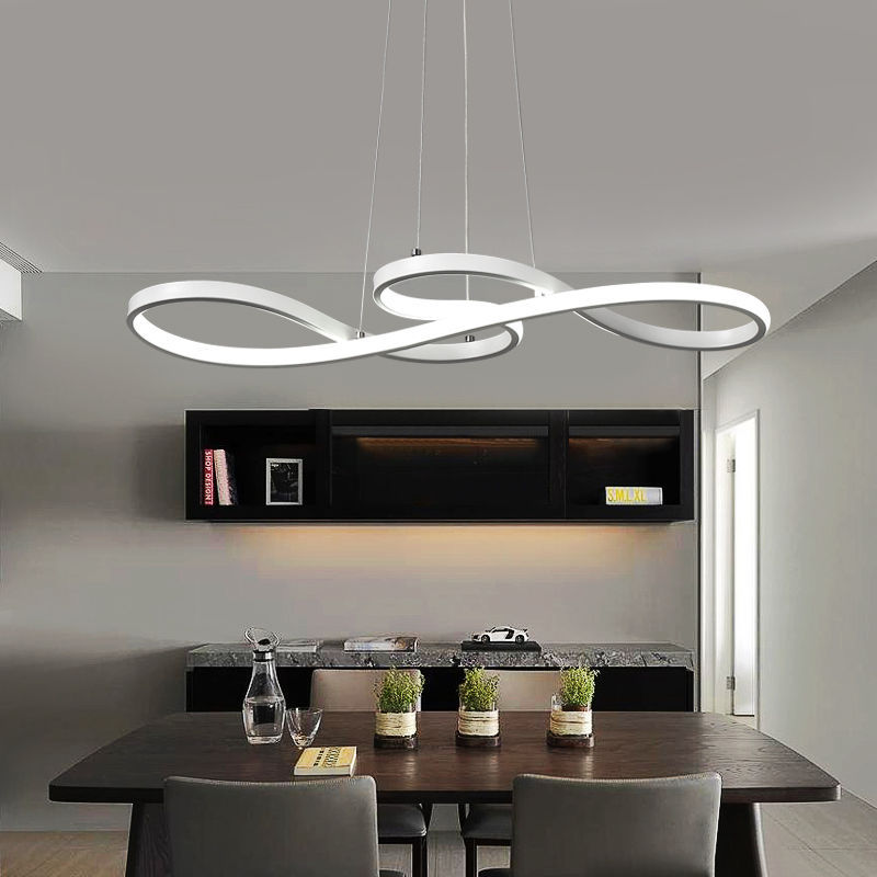 Modern Kitchen Island Pendant Lights Bar Table Dining Room Decor Hanging Lights Remote Dimming Kitchen Led Cord Pendant Lamp