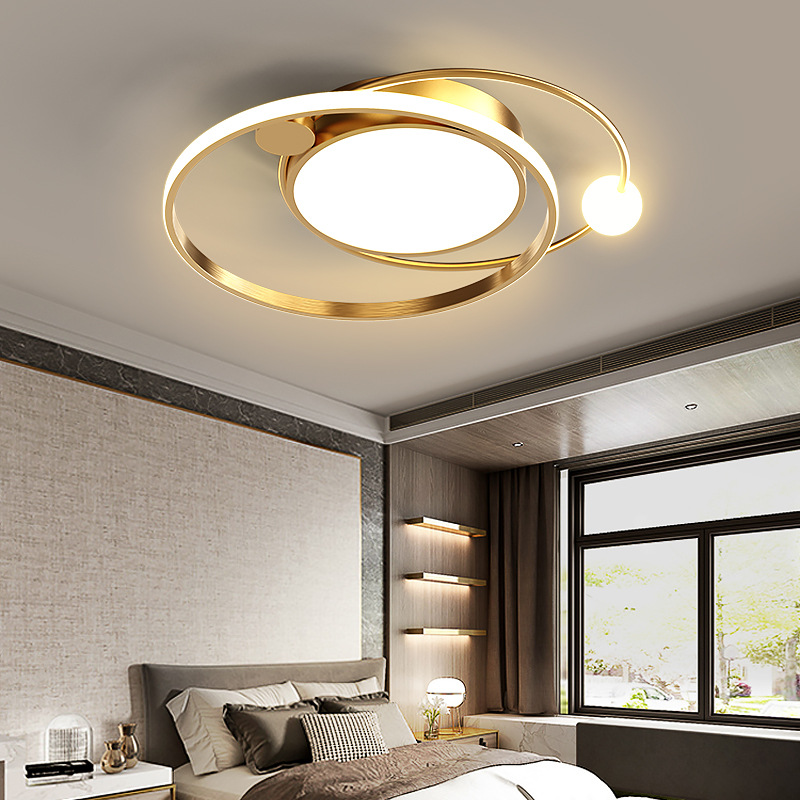 Modern LED Ceiling Lights With Remote Control For Living Room Master Bedroom Study Gold Luxury Indoor Chandelier Ceiling Lamp