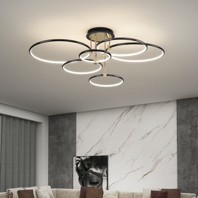 Nordic Light Luxury Led Chandelier Villa Living Bedroom Dining Room Chandelier Home Indoor Lighting Decor Ceiling Pendant Lights