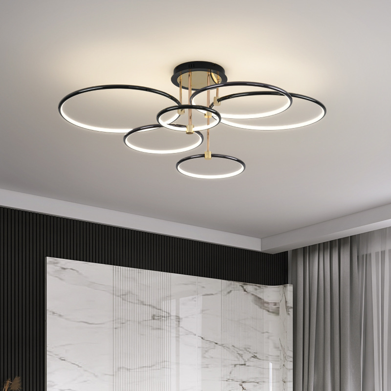 Nordic Light Luxury Led Chandelier Villa Living Bedroom Dining Room Chandelier Home Indoor Lighting Decor Ceiling Pendant Lights