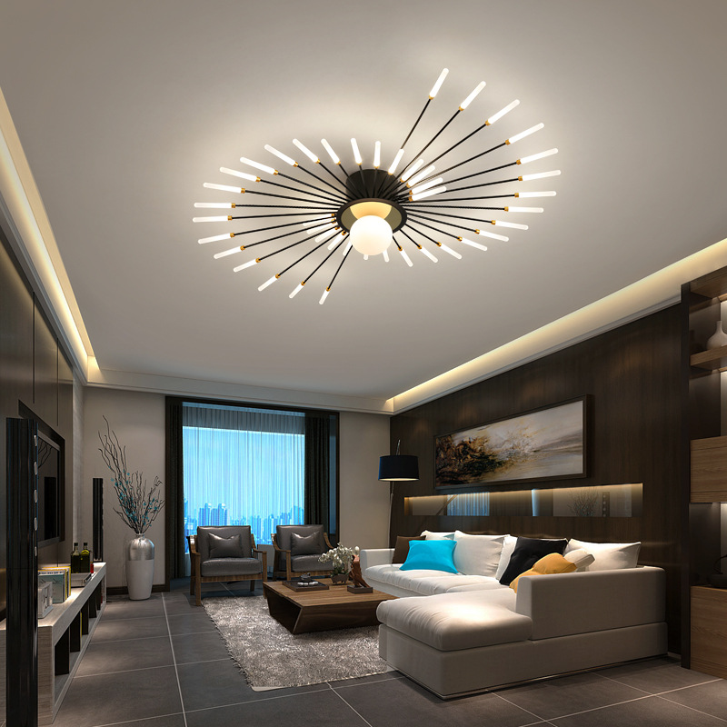 Living Room Nordic Gold Decorative Modern LED Chandelier Ceiling Lights