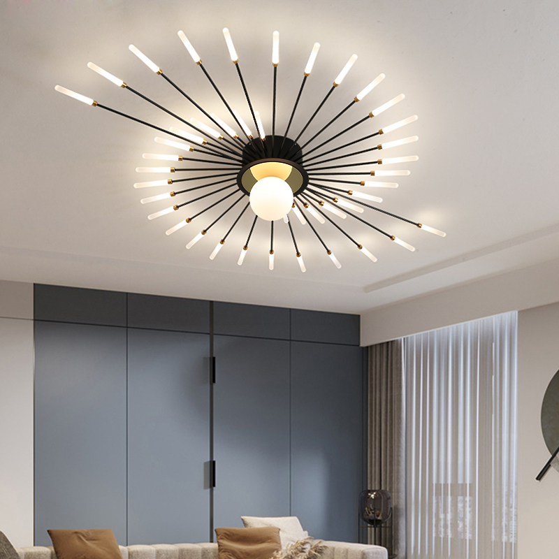 Living Room Nordic Gold Decorative Modern LED Chandelier Ceiling Lights