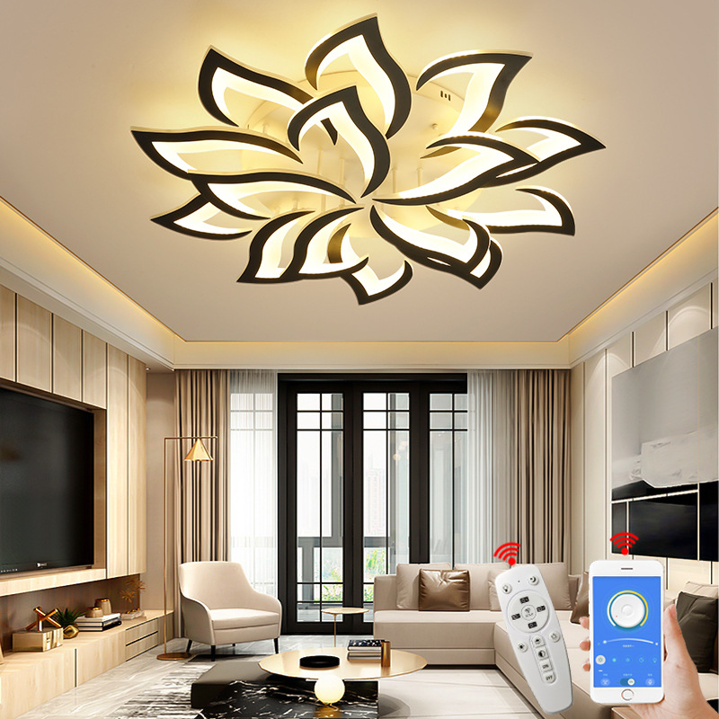 Led Ceiling Chandelier Modern Luxury Lotus For Living/Dining Room Kitchen Bedroom Lamp Art Deco Lighting Fixtures