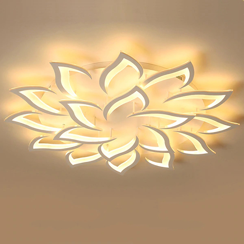 Led Ceiling Chandelier Modern Luxury Lotus For Living/Dining Room Kitchen Bedroom Lamp Art Deco Lighting Fixtures