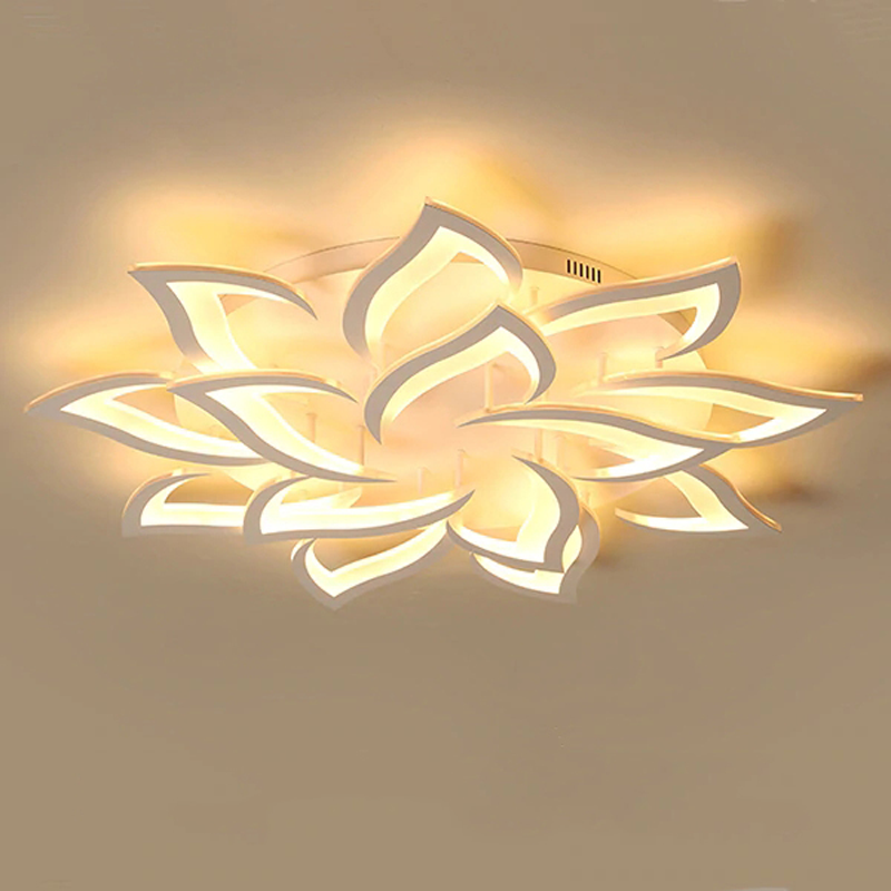 Led Ceiling Chandelier Modern Luxury Lotus For Living/Dining Room Kitchen Bedroom Lamp Art Deco Lighting Fixtures