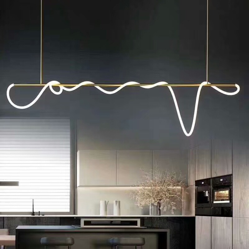 Modern Long Hose Led Ceiling Chandelier For Table Dining Room Kitchen Bar Pendant Lighting Suspension Design Lusters Luminaires