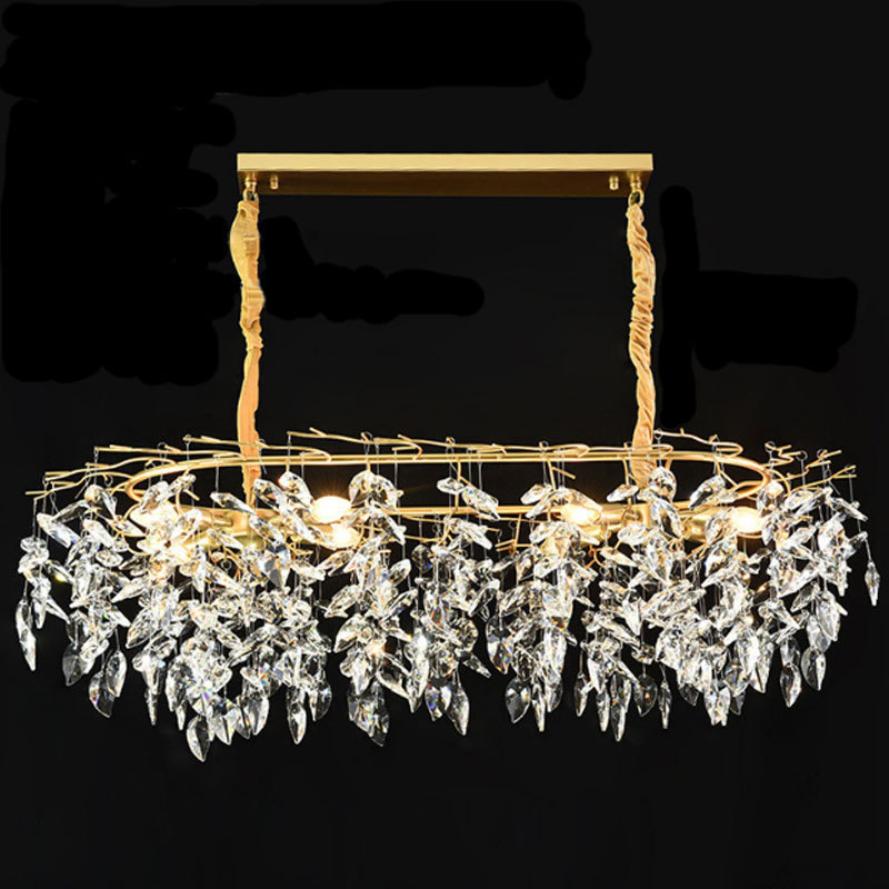 Modern Luxury Gold Crystal Chandelier Lighting Large Led Chandeliers Fixtures for Living Room Hotel Hall Art Decor Hanging Lamp