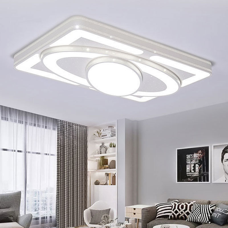 Contemporary Flush Black White Golden Bedroom Dining Room Study Children's Room Led Ceiling Lights