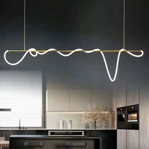 Modern Long Hose Led Ceiling Chandelier For Table Dining Room Kitchen Bar Pendant Lighting Suspension Design Lusters Luminaires