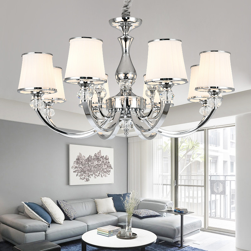 Modern Chrome Crystal Living Room Dinning Led Pendant Light