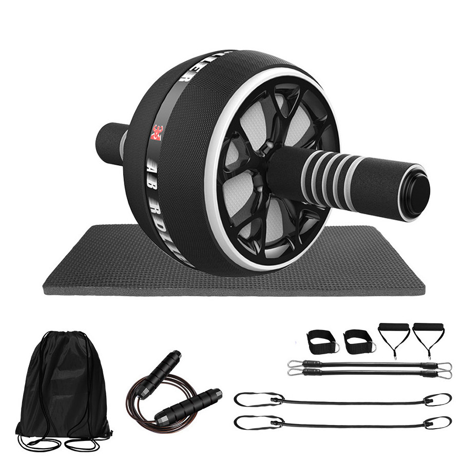 2022 Trending Hot Sale Gym Set  Abdominal Exercise Muscle Training Abs Ab Wheel Roller With Mat