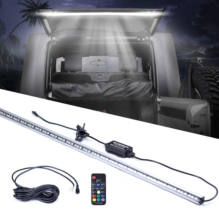 Factory Direct Glass Lift Gate Dome Light Bar for Jeep Wrangler JK JL with remote easy install for Camping tailgating and more