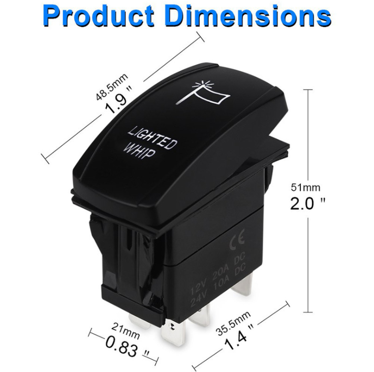 Boat Rocker Switches 12V Dual Power ON OFF Rocker Switch With Light For Auto Car Truck Motorcycle ATV UTV