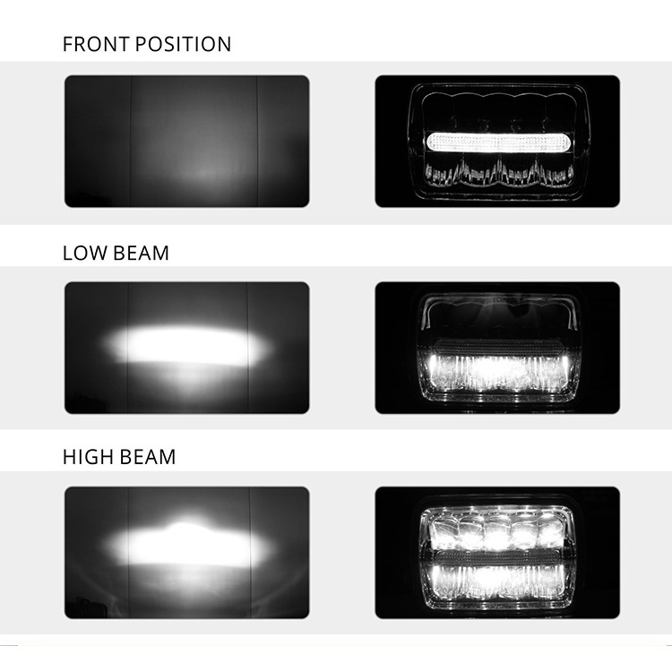 Car Accessories led work light 45w 5INCH square led work spotlight 12v led work lamp for car vehicles