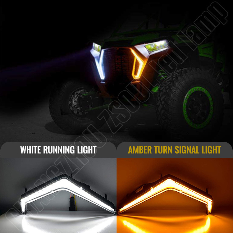 UTV LED Fang Light Street Legal Turn Signal Light Kit Day Time Running Light Compatible with 2019-2020 Polaris RZR XP 1000