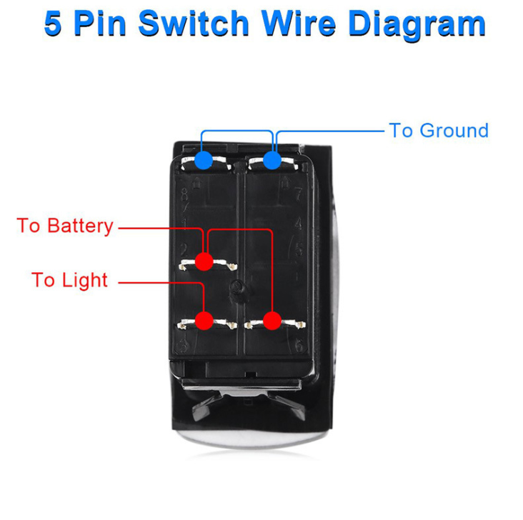 Boat Rocker Switches 12V Dual Power ON OFF Rocker Switch With Light For Auto Car Truck Motorcycle ATV UTV