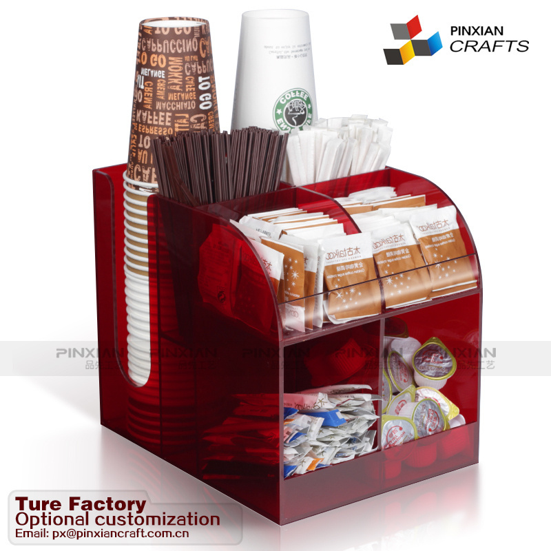 Great for Coffee Cup and Lid Holder Coffee Condiment and Accessories Caddy Organizer