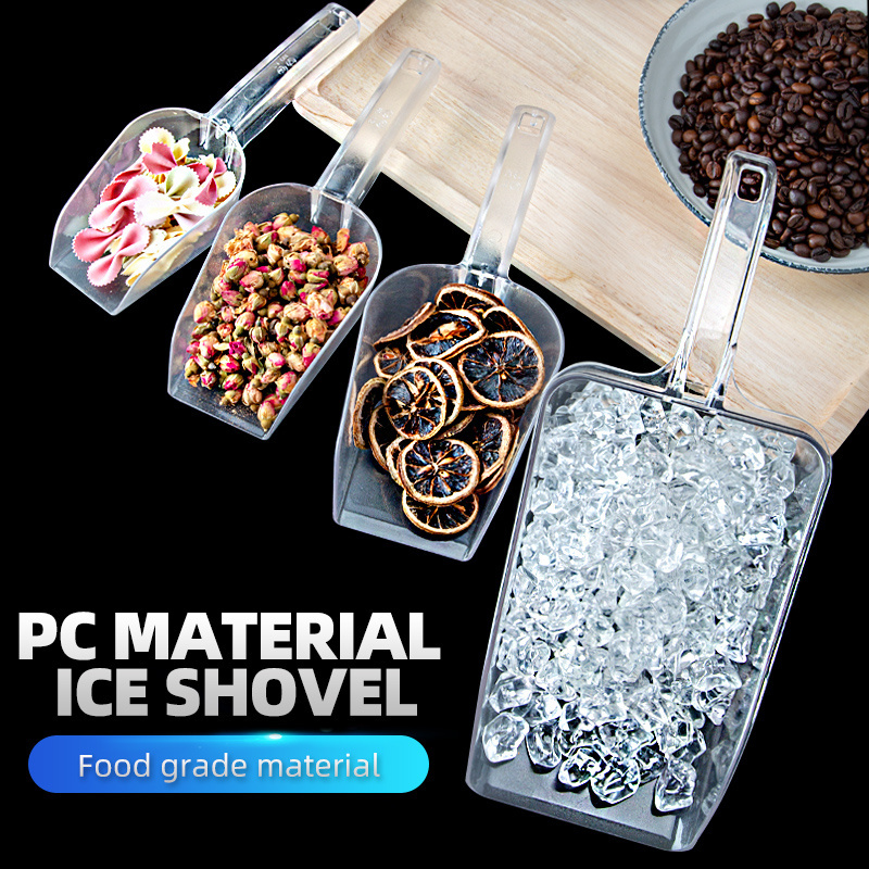 Factory direct edible PC ice scoop square mouth round mouth shovel multi-purpose ice shovel