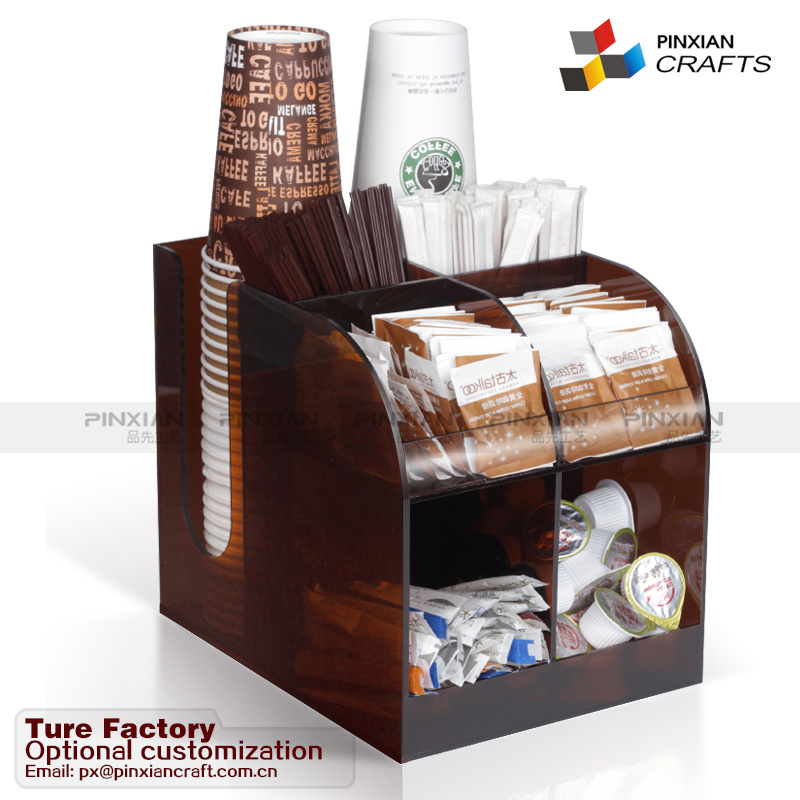 Great for Coffee Cup and Lid Holder Coffee Condiment and Accessories Caddy Organizer