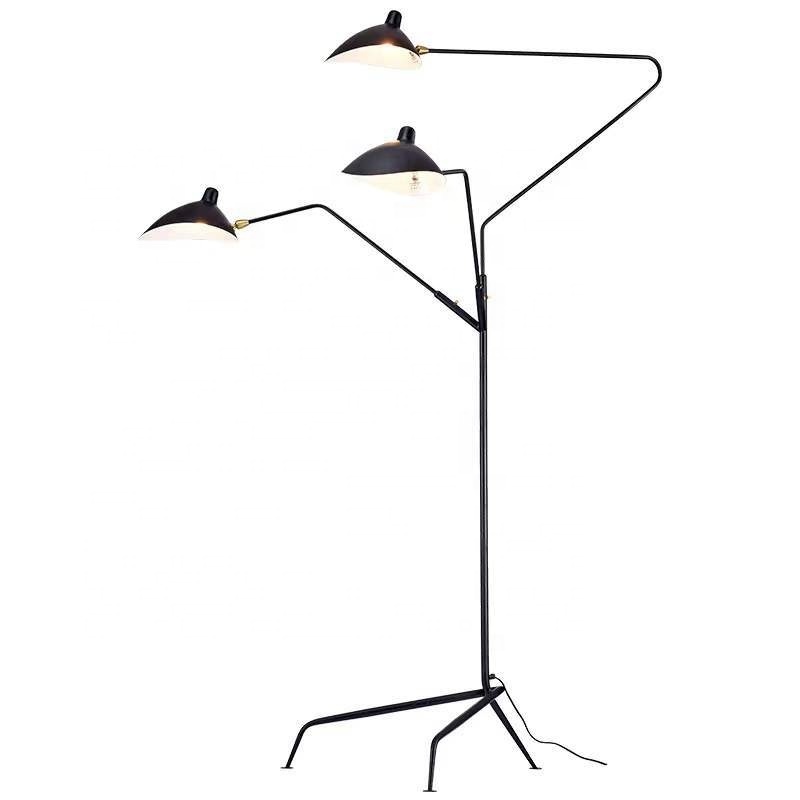 Designer rocker arm long arm open teeth and claws industrial style homestay long arm swing modern iron duckbill floor lamp