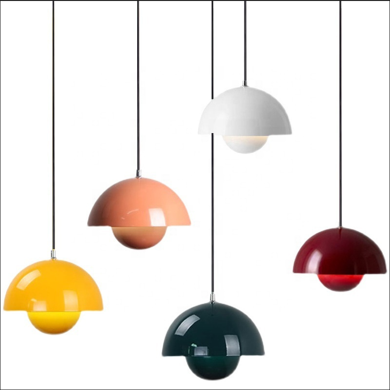 Modern Nordic Home Decor Interior Designer LED Lighting Fixture Dome Pendant Light for Living Room