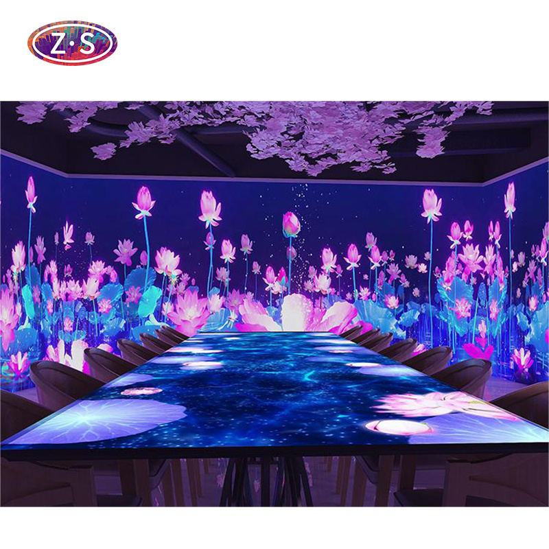 Manufacturer Price Advertising Interactive Wall Floor Projector System for Restaurant