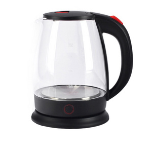 hot selling 2.0l black glass electric kettle household kitchen large-capacity red prompt light electric kettle