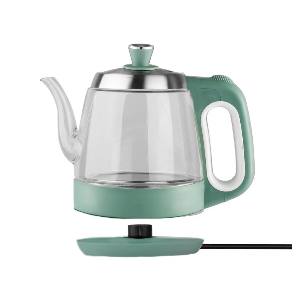 Factory direct sales glass small 1.2L electric cow goose neck heating kettle hot switch for boiling water tea