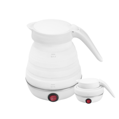 hot selling travel foldable kettle mini folding electric kettle collapsible silicone outdoor portable kettle