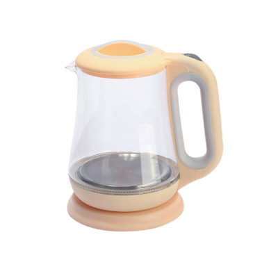 2.0L yellow Kettles Glass Electric Kitchen Glass Tea Electric Kettle With LED Light