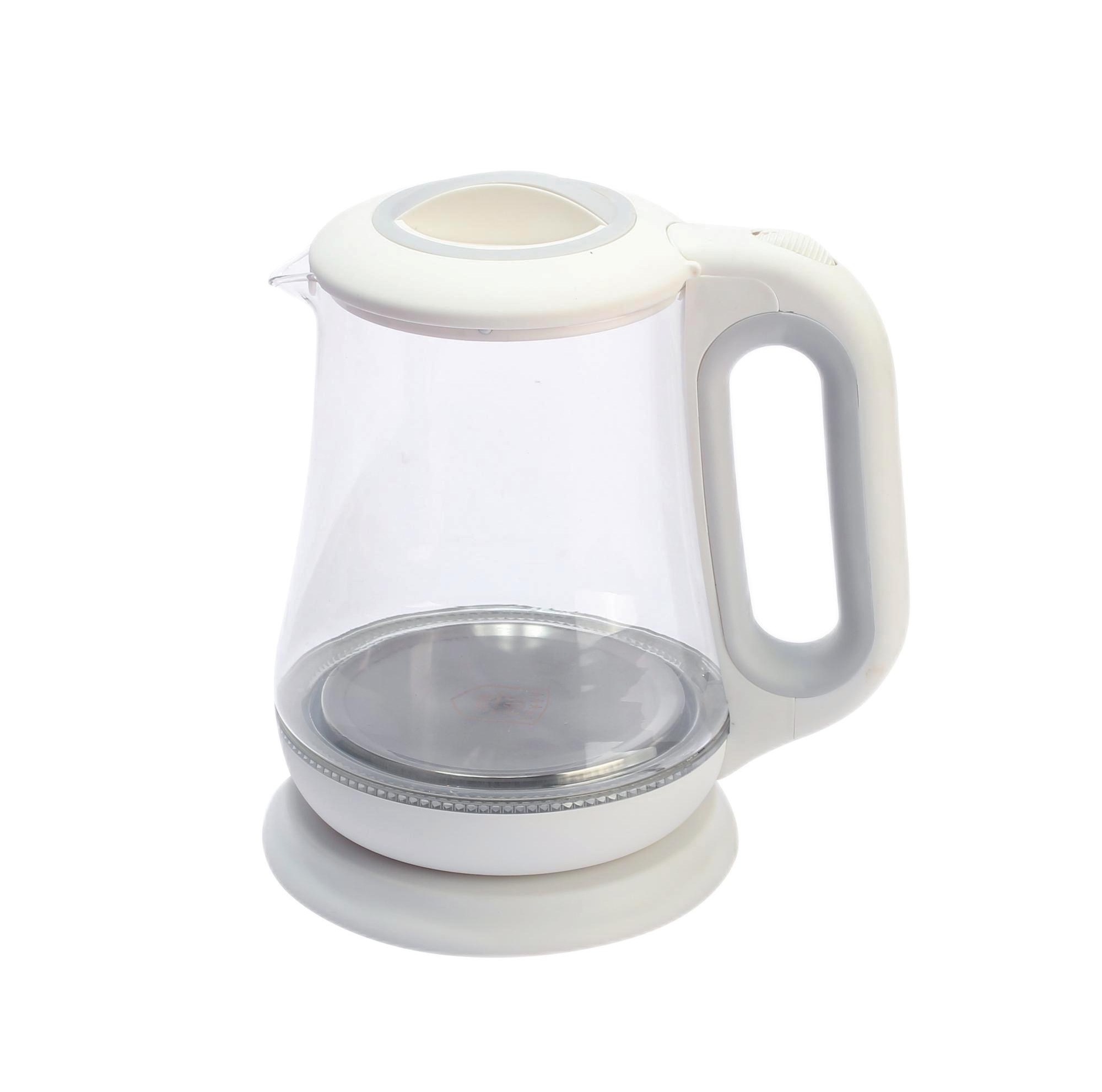 2.0L yellow Kettles Glass Electric Kitchen Glass Tea Electric Kettle With LED Light