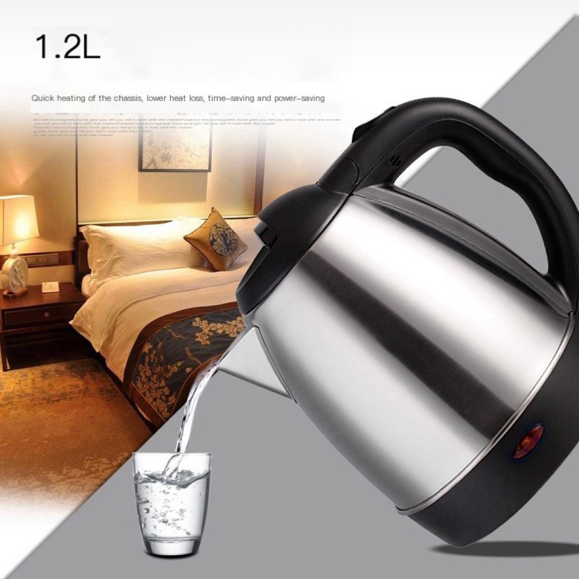 Kitchen Appliancs 1.2 lite 1350w Stainless steel electric water tea kettle