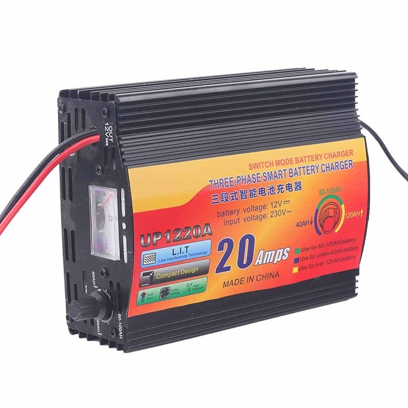 12V 20A Smart Solar Universal Battery Charger Car Charger Portable Charger