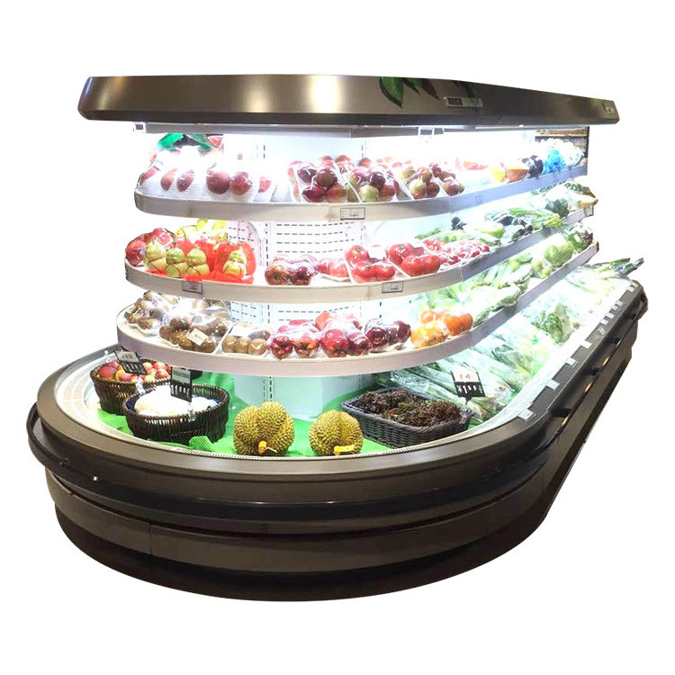 Refrigeration Equipment of Multideck open freezer rounding Island refrigerator