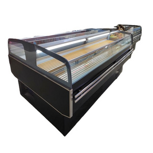 luxury fresh meat display meat cooler plug in supermarket fresh meat display for butcher shop