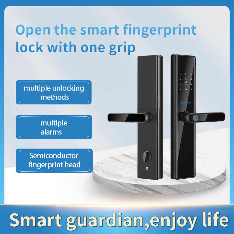 NEW Arrival S819-2 TTlock Tuya Zigbee App Biometric fingerprint Password Card Key Smart Handle Door Lock