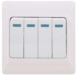 Electrical supplies piano switch 4 Gang big button wall switches