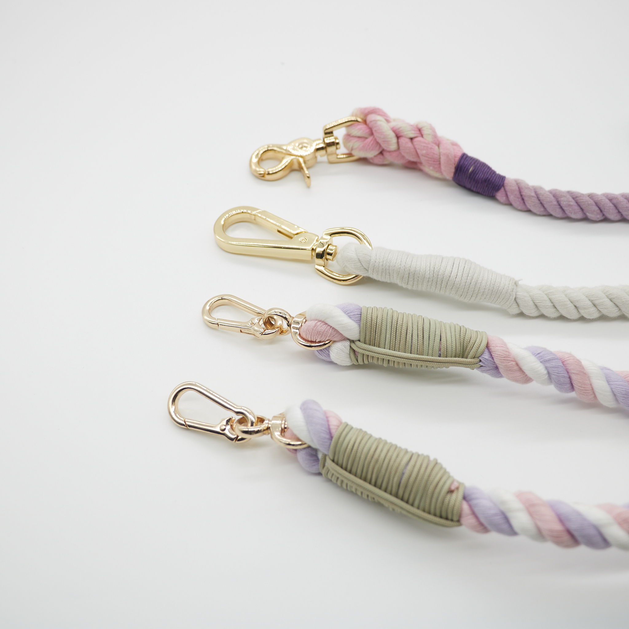 Cotton Braided Rope Pet Leash Dog and Cat Leash Collar with Colorful Cotton Rope and Heavy Duty Clasp Carabiner