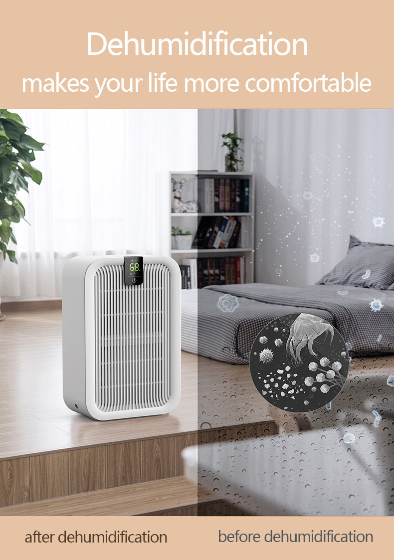 RUNAL Smart Moisture Trap Deshumificador Indoor Mute Home Desiccant Portable Household Dehumidifiers