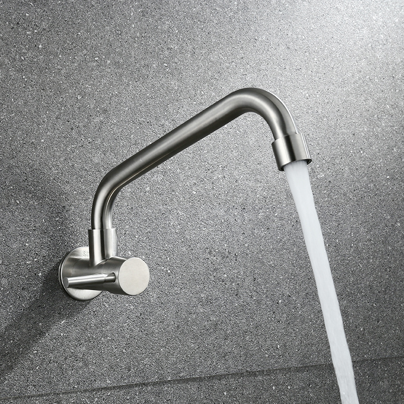 Kitchen faucet only cold water wall mounted Stainless Steel kitchen sink tap only cold faucet