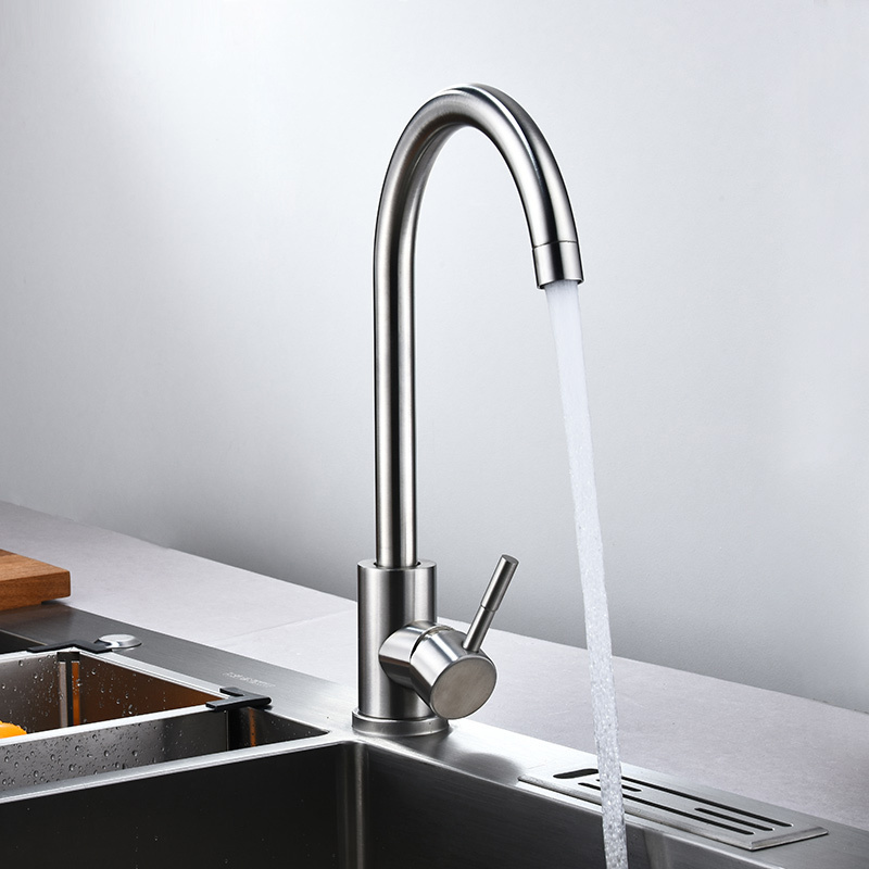 Modern design durable 304 stainless steel kitchen sink faucets