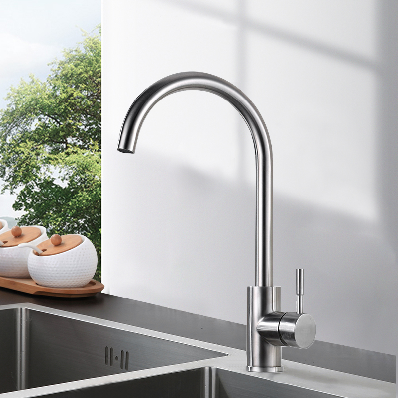 WRAS Certificated 304 Kitchen Faucet Sink Tap With Single Handle 304 Stainless Steel Kitchen Sink Faucet