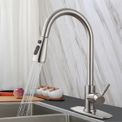 kitchen faucet 304 Stainless Steel Pull Out pull down kitchen mixer Sink Kitchen Faucets With Sprayer