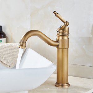 Bathroom sink Faucet Antique Finish Brass Basin Sink Brass Faucets Single Handle Water Mixer Taps bronze faucet