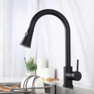 Kitchen Faucet Black Single Handle Pull out Kitchen Tap Single Hole 360 Degree kitchen shower faucet